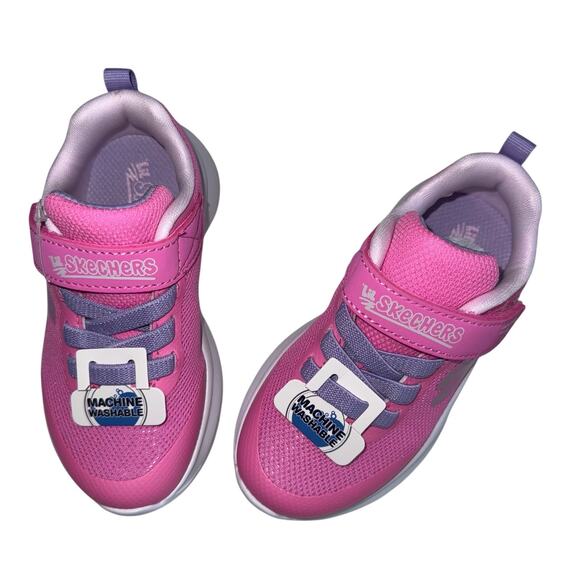 Skechers Skech Fast Playful Wishin Pink Multicolor Toddler Girls Size 8 - Picture 11 of 12